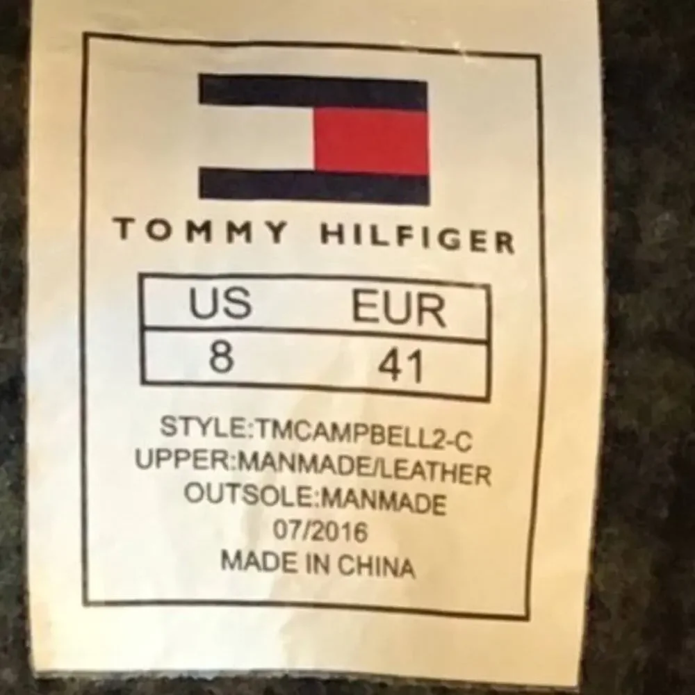 Tommy Hilfiger Men's Campbell Duck Boots Olive and Tan Rain Boots